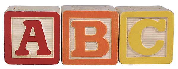 "ABC" toy wooden blocks