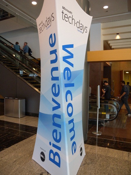 "Welcome" sign at Techdays 2009 Vancouver