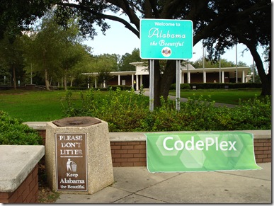 CodePlex banner at the Alabama the Beautiful rest stop