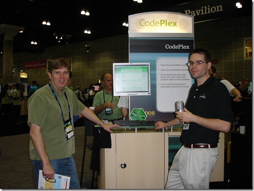 Jim finds the CodePlex booth