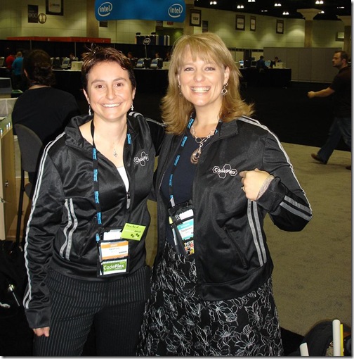 Sara Ford and Tracy Bannon wearing women's codeplex jackets