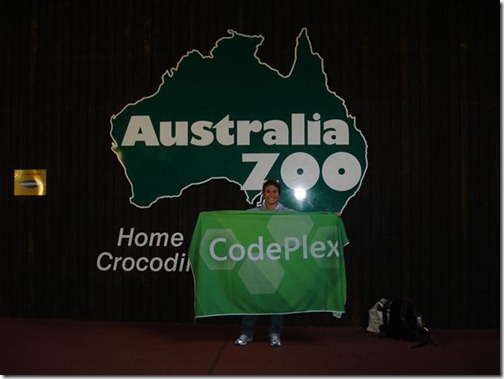 CodePlex banner in front of Australia Zoo sign