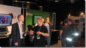 David Rayner and others at the Microsoft Stand