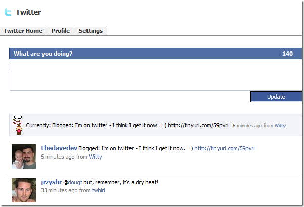 Facebook and Twiiter integration