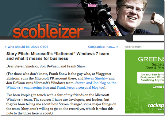 Scobleizer on Windows7