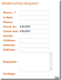 Reservations Request Form