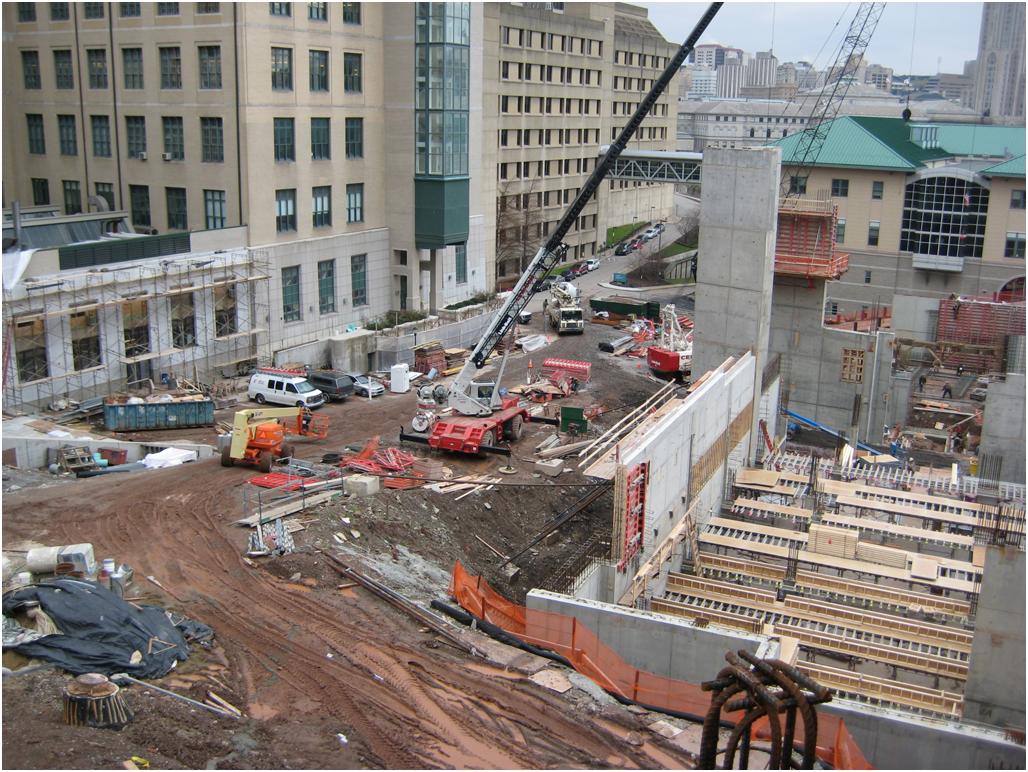 The construction site of the Gates Center at Carnegie Mellon