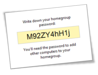 Homegroup password reminder.