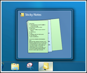  Sticky Notes preview on Taskbar