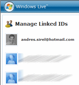 Windows Live lingitud ühendatud ID-d