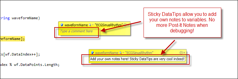 Sticky DataTip Notes