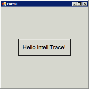 Hello IntelliTrace Application