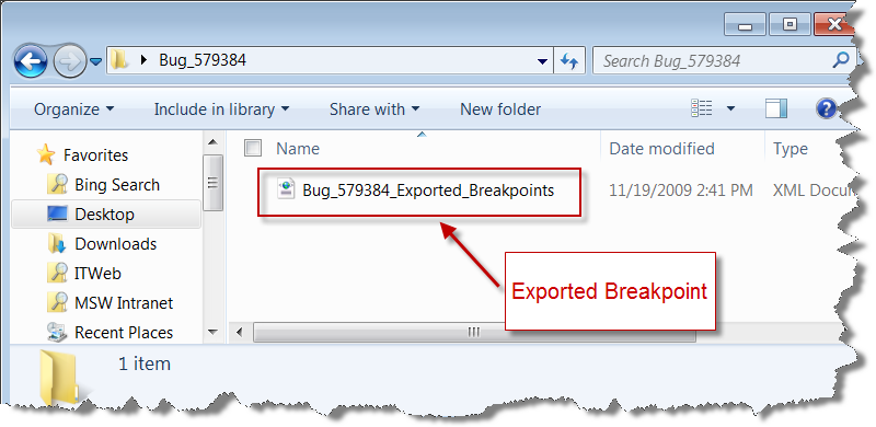 Exported Breakpoint File