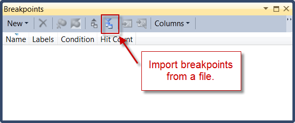 Import Breakpoints