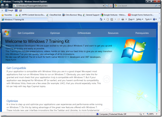 Windows 7 Training Kit