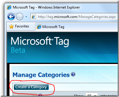 Create tag category