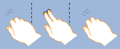 Two-finger tap gesture