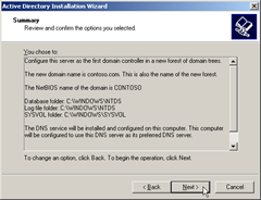 Active Directory Installation Wizard