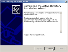 Active Directory Installation Wizard