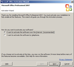Microsoft Office Activation Wizard