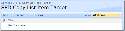 Copy List Item Target