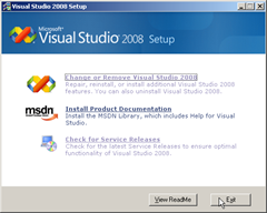 Visual Studio 2008 Setup