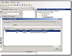 History window in Sql Server Managment Studio