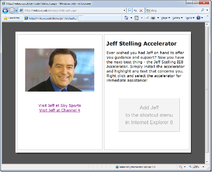 Jeff Stelling Accelerator