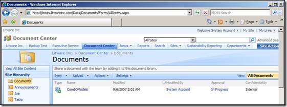 Document in document library