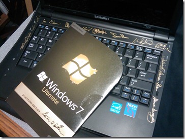 Autographed Samsung NC20 with Windows 7