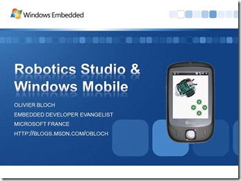 Robotics and Windows Mobile
