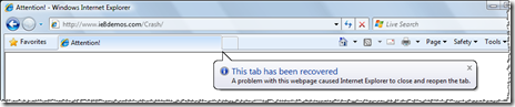 Crash recovery and Tab Isolation