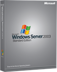 Windows Server 2003 Standard Edition anggled box