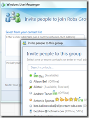iinvite people to your windows live group