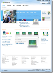 new windows web site design