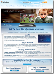 Watch Sky on Windows Media Center