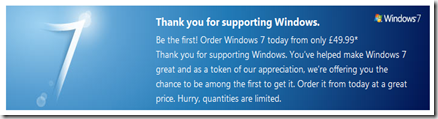 Windows 7 pre order UK