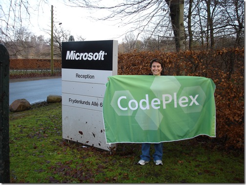 CodePlex banner outside main entrance of MDCC