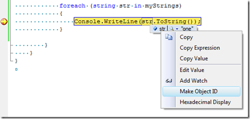 Make Object ID command in DataTip context menu