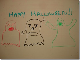 Happy Halloween with 3 ghosts