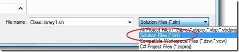 Add Solutions To Solutions in Add Existing Project Dialog