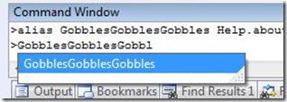 Command Window creating aliases