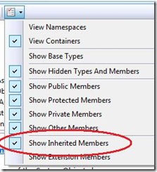 Object Browser Show Inherited Members option