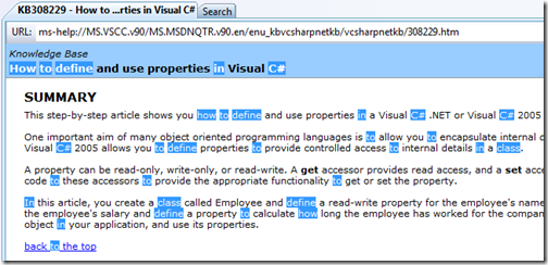 lots of highlighted words on a search result page