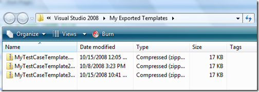 Windows Explorer displaying the template .zip file