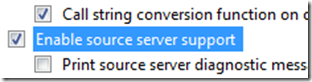 Enabel source server support option