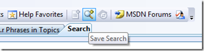 Save Search button in DExplorer