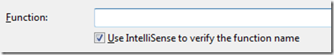 Use IntelliSense to verify method name option