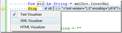 string with XML content