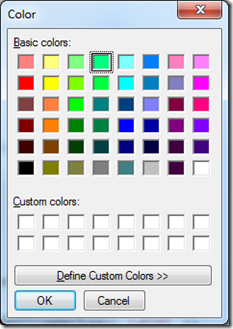 standard color palette
